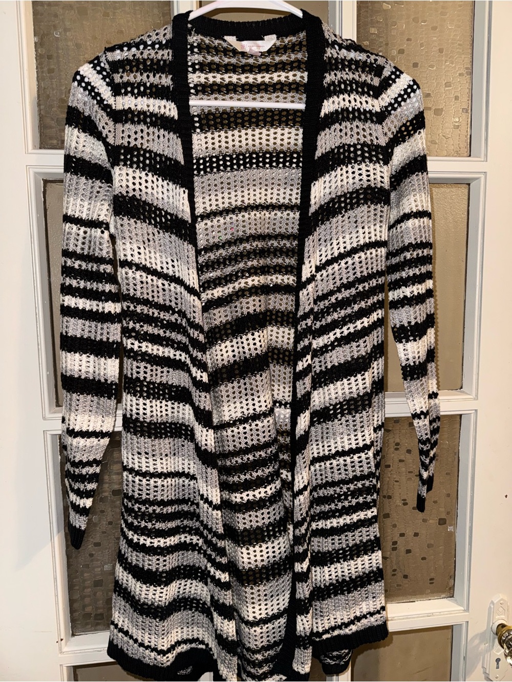 Black and White Striped cardigan